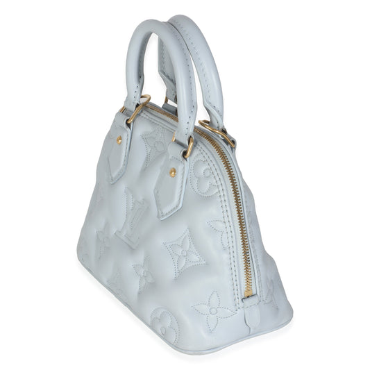 Louis Vuitton Blue Glacier Bubblegram Calfskin Alma BB