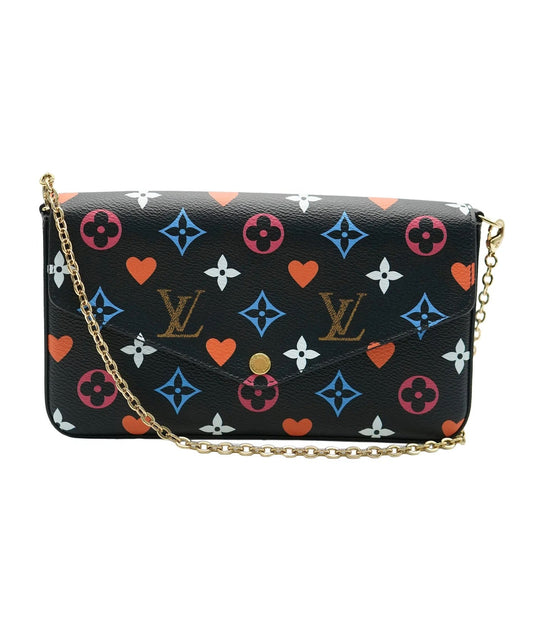 Louis Vuitton Black Multicolor Monogram Canvas Game On Felicie Pochette