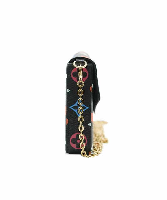 Louis Vuitton Black Multicolor Monogram Canvas Game On Felicie Pochette