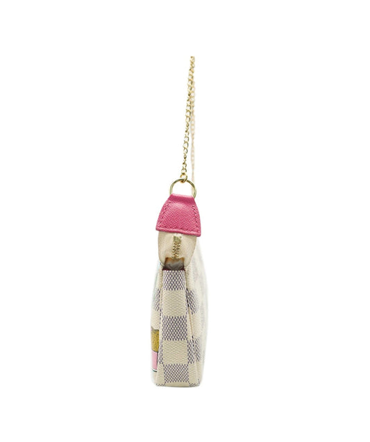 Louis Vuitton Damier Azur Canvas Christmas Animation Mini Pochette Accessories