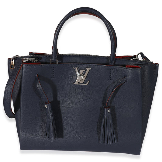 Louis Vuitton Louis Vuitton Calfskin Marine Rouge Lockmeto Tote