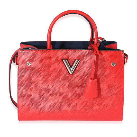 Louis Vuitton Louis Vuitton Red Epi Leather Twisted Tote Bag