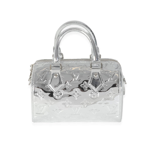 Louis Vuitton Silver Monogram Miroir Speedy Bandouliere 20 NM