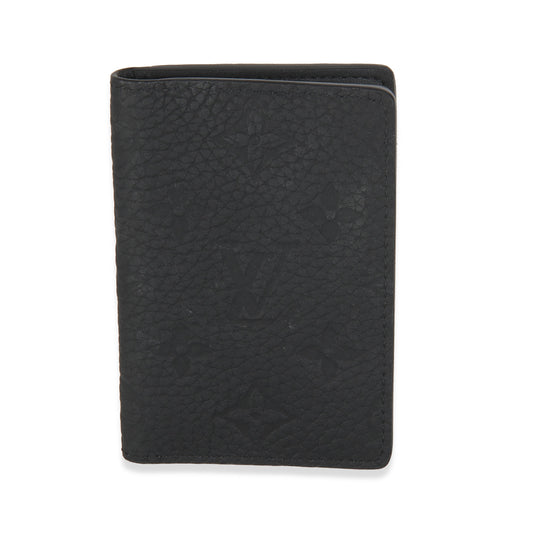 Louis Vuitton Black Taurillon Monogram Pocket Organizer