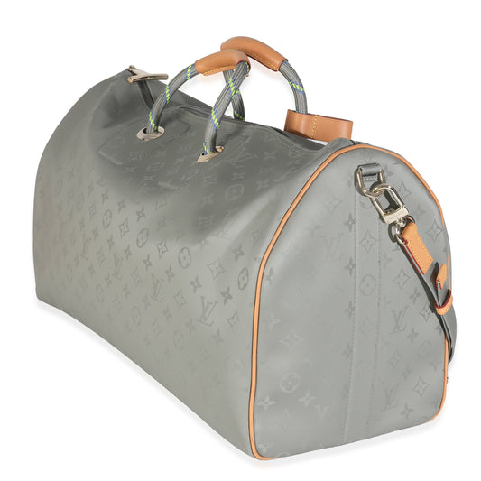 Louis Vuitton Monogram Titanium Keepall Bandouliere 50