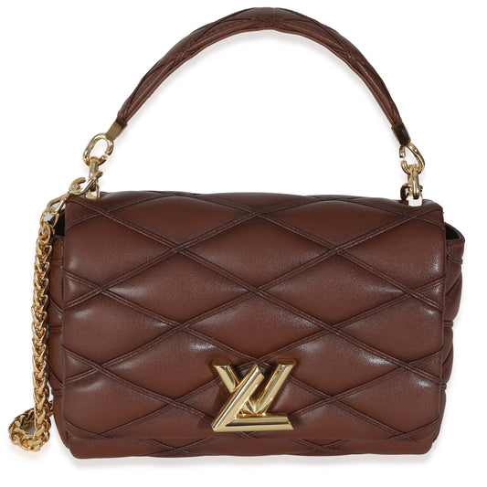 Louis Vuitton Tan Lambskin Malletage GO-14 MM Top Handle