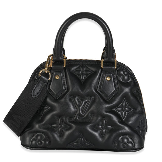 Louis Vuitton Black Bubblegram Calfskin Alma BB