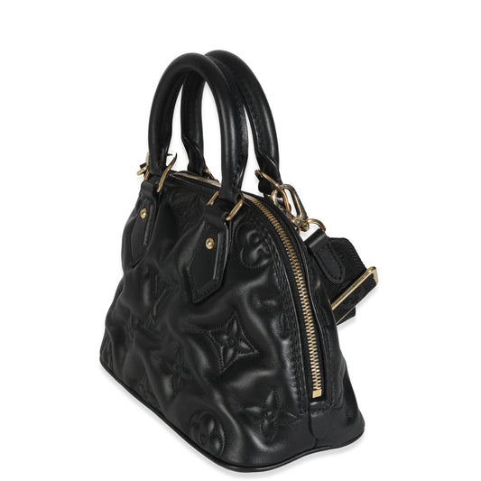 Louis Vuitton Black Bubblegram Calfskin Alma BB